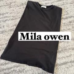 Mila Owen ミラオーウェン ノースリーブ カットソー ブラックのサムネイル
