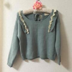 美品☆リネッタ肩フリルニットのサムネイル