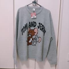 【新品未使用】Ｌサイズ　トムとジェリー ニットセーターのサムネイル