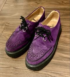 ジョージコックス スエード ラバーソウル UK9 パープル GEORGE COX