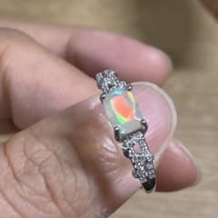 天然石リング オパール 強シラー SV925刻印 - メルカリ