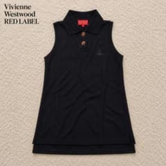 Vivienne Westwood ノースリーブポロサイズ2 ブラックオーブ刺繍 Vivienne Westwood ノースリーブポロサイズ2 ブラックオーブ刺繍