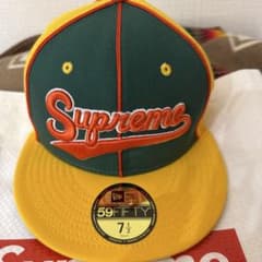 Supreme 59FIFTY キャップ 7 1/2 グリーン/イエロー - メルカリ