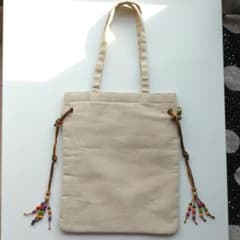 ベージュ キャンバス トートバッグのサムネイル