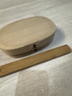 曲げわっぱ　お弁当箱　箸のサムネイル