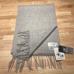 新品未使用　Merfirge カシミヤマフラー　ライトグレーのサムネイル