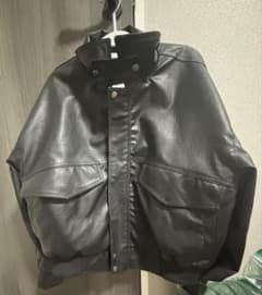 ブラックレザージャケット XSのサムネイル