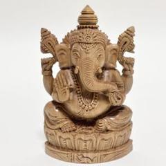 【最高級品】真正白檀　ガネーシャ　彫刻　置物 最高級品】真正白檀 ガネーシャ 彫刻 置物 - メルカリ