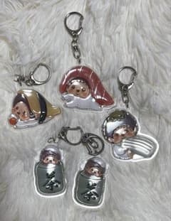 お寿司もんちっち ぷっくりアクリルキーホルダー ガチャ　５点セットのサムネイル