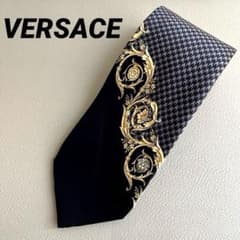 【新品同様】VERSACE 最高級シルク ビンテージ ネクタイ バロック柄 Versaceジャンニヴェルサーチ バロック柄 シルクネクタイ ヴィンテージ