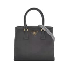 PRADA Galleria ブラック レザー 2WAY ショルダーバッグのサムネイル