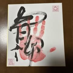 ⭕️令和8年、大相撲、大関『安青錦』関 手形、サイン、落款入り色紙