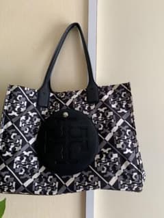 【値下げ交渉歓迎】TORY BURCH トートバッグ グレー✖️ネイビーのサムネイル