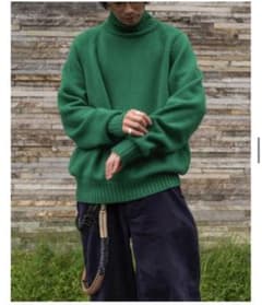 EX FINE LAMBS LOOSE HIGH NECK KNIT LSのサムネイル
