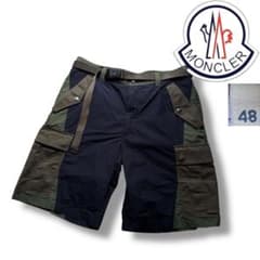 美品 MONCLER モンクレール 切替 ショート カーゴパンツ size 48 美品 MONCLER モンクレール 切替 ショート カーゴパンツ size 48