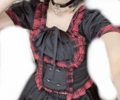 ゴスロリ ロリータ チェック柄 フリル トップスのサムネイル