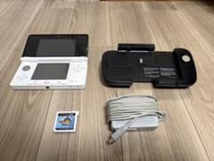 ニンテンドー3DS 白 本体 ソフト SDカード 充電器 拡張スライドパッド