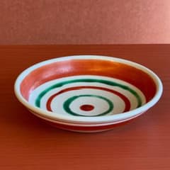 正木春蔵作、中皿、ボタン柄 正木春蔵 色絵 縞文 4.5寸皿 - メルカリ