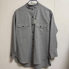 UNFILO 長袖 バンドカラーシャツ グレー M - メルカリ
