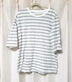 最終値下げ！早い者勝ち！ボーダーカットソー Tシャツ  半袖  5分袖のサムネイル