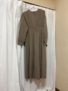 ロングシャツワンピース ブラウンのサムネイル