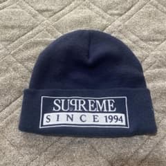 Supreme ニット帽 ビーニー ネイビーのサムネイル