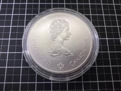 カナダ】モントリオールオリンピック記念10ドル大型銀貨(1974年