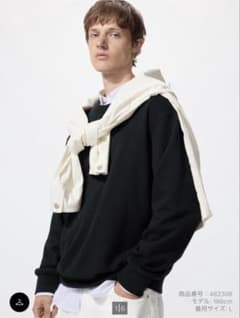 ユニクロ UNIQLO スウェットシャツ ブラックのサムネイル