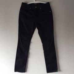 スキニー スリム タイト パンツ 黒 ブラック デニム M 29-31のサムネイル