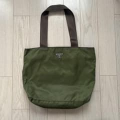PRADA プラダ ナイロン トートバッグ カーキそごう購入 ギャランティカード