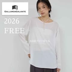 ガリャルダガランテ2026購入／ラウンドブラウスTee／FREE／ホワイト