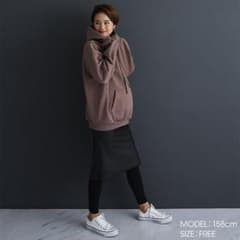 【CHOCOA】美脚マタニティフェイクレザースカートレギンスのサムネイル