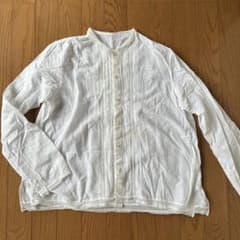 45R 長袖シャツ ホワイト レース ピンタック サイズ3のサムネイル