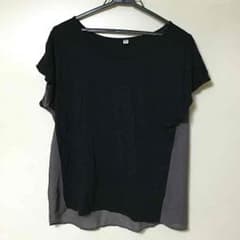 いーちゃん様専用☆UNIQLO  シフォン切り替えTシャツのサムネイル