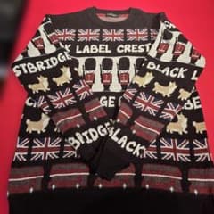 ブラックレーベルクレストブリッジ ブリティッシュ フェスティブニット