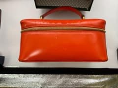 グッチ GUCCI バンブー バニティバッグ 化粧ポーチ エナメル オレンジのサムネイル