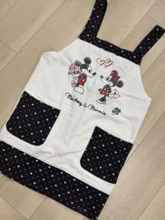 Disney Mickey & Minnie エプロン ドット柄　保育士のサムネイル