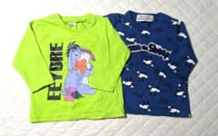 Disney Eeyore & Shaun the Sheep Long-Sleeve T-Shirt Set (2 shirts) Birthday 80