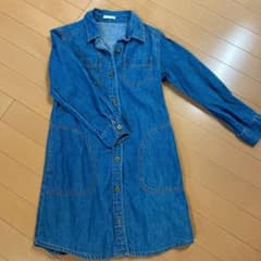 デニムシャツワンピース　⭐︎130センチのサムネイル