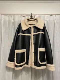 新品!！WEGO レディース　レザー調ボアジャケットのサムネイル