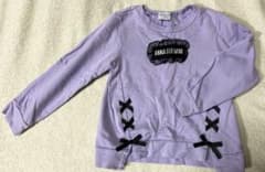 美品★アナスイミニ★トレーナー　120 紫ANNA SUI MINI リボンのサムネイル
