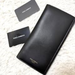 極美品　ドルチェ&ガッバーナ　長財布　レザー　ブラック　ギャンランティカード 極美品 ドルチェ&ガッバーナ 長財布 レザー ブラック ギャンランティ