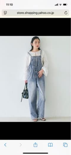新品！coca⭐︎デニムサロペット！ブルーM！のサムネイル