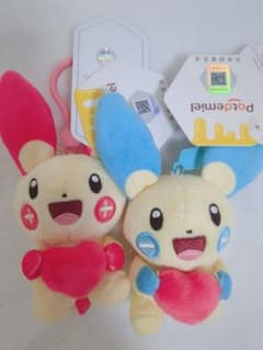 신품 태그 첨부 포켓몬 플러슬 마이난 봉제인형 하트 스트랩
