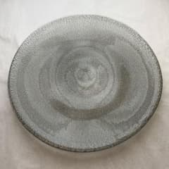 希少 Henry Dean 特大ガラス平皿 ￼花器 大皿 未使用品 サイン有り 希少 Henry Dean 特大ガラス平皿 ￼花器 大皿 未使用品 サイン有り