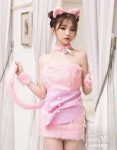 バニティミー ピンクの猫耳アニマルコスプレ衣装のサムネイル