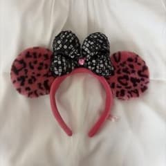 ディズニーカチューシャ ミニーヒョウ柄ピンクのサムネイル