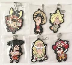 원피스 이치 반 쿠지 붉은 초 고무 마스코트 6 점 ONE PIECE 1 번 복권