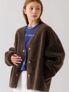 MICA&DEAL マイカ＆ディールボアジャケット リバーシブル ブラウンのサムネイル