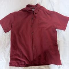 VAN HEUSEN 半袖シャツ バーガンディ Lサイズのサムネイル
